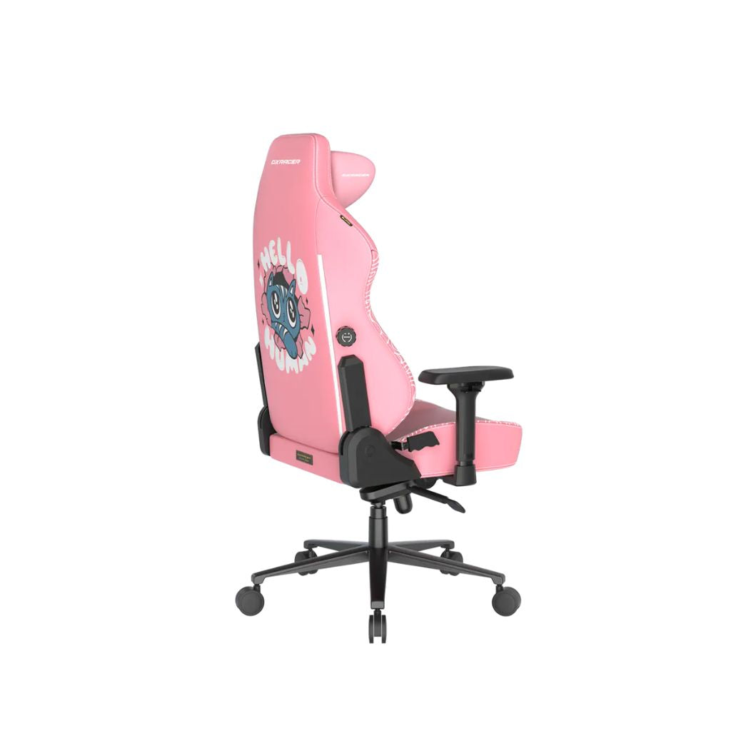 كرسي الألعاب DXRacer CRAFT Pro Hello Cat من الجلد الصناعي - وردي