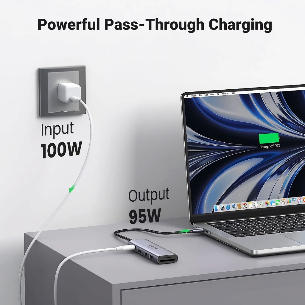 UGREEN UG-60384 USB-C Multifunction Adapter Hub with PD Charging
