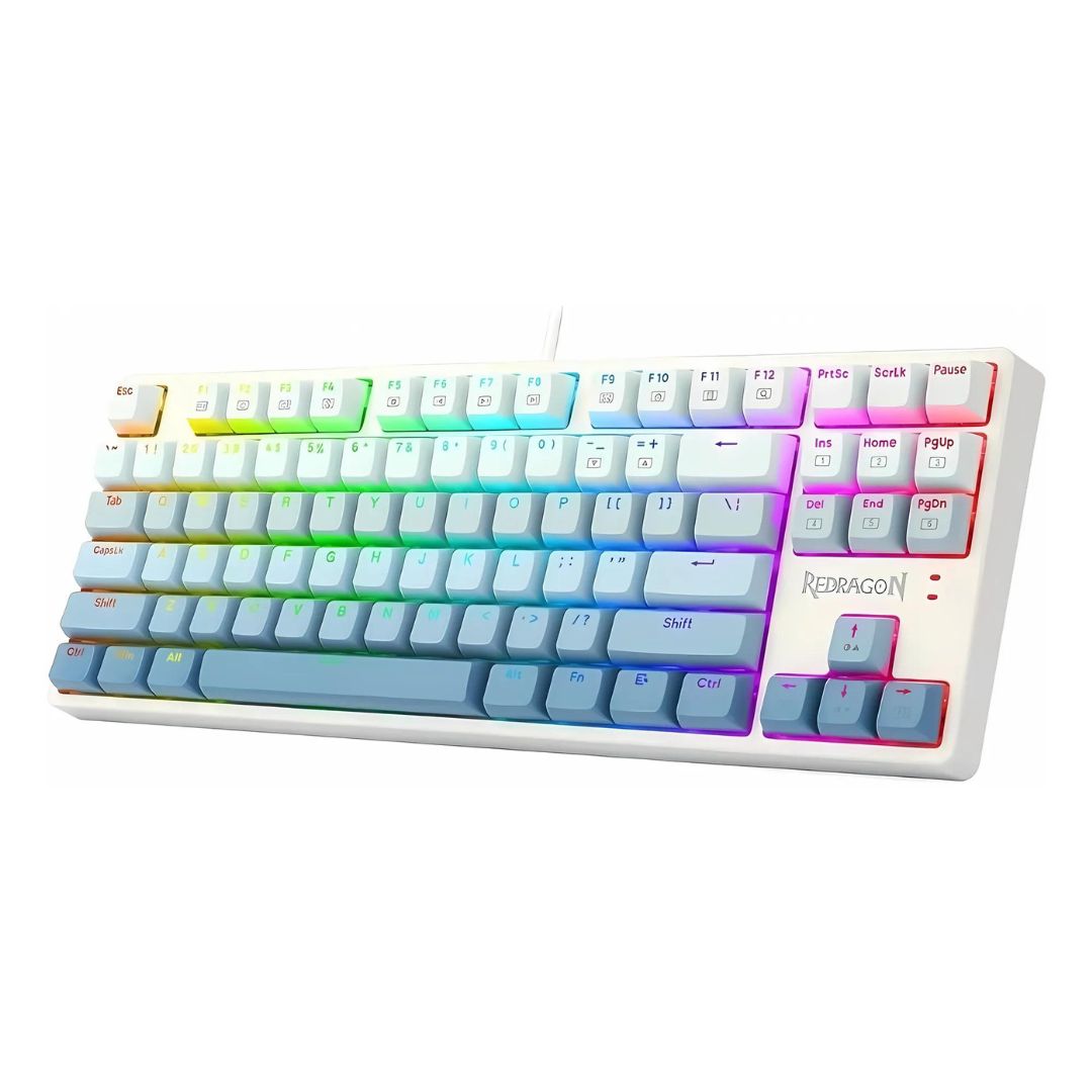 لوحة مفاتيح الألعاب الميكانيكية REDRAGON K645W سلكية RGB CASS USB، مفتاح أزرق
