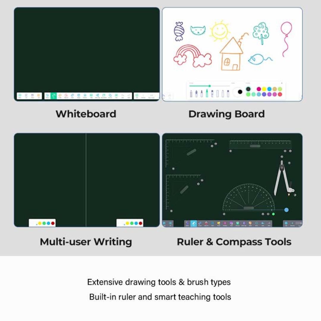 Luminex 75-Inch 4K UHD & AI Built-in Camera Smart Interactive Whiteboard, Android 13.0