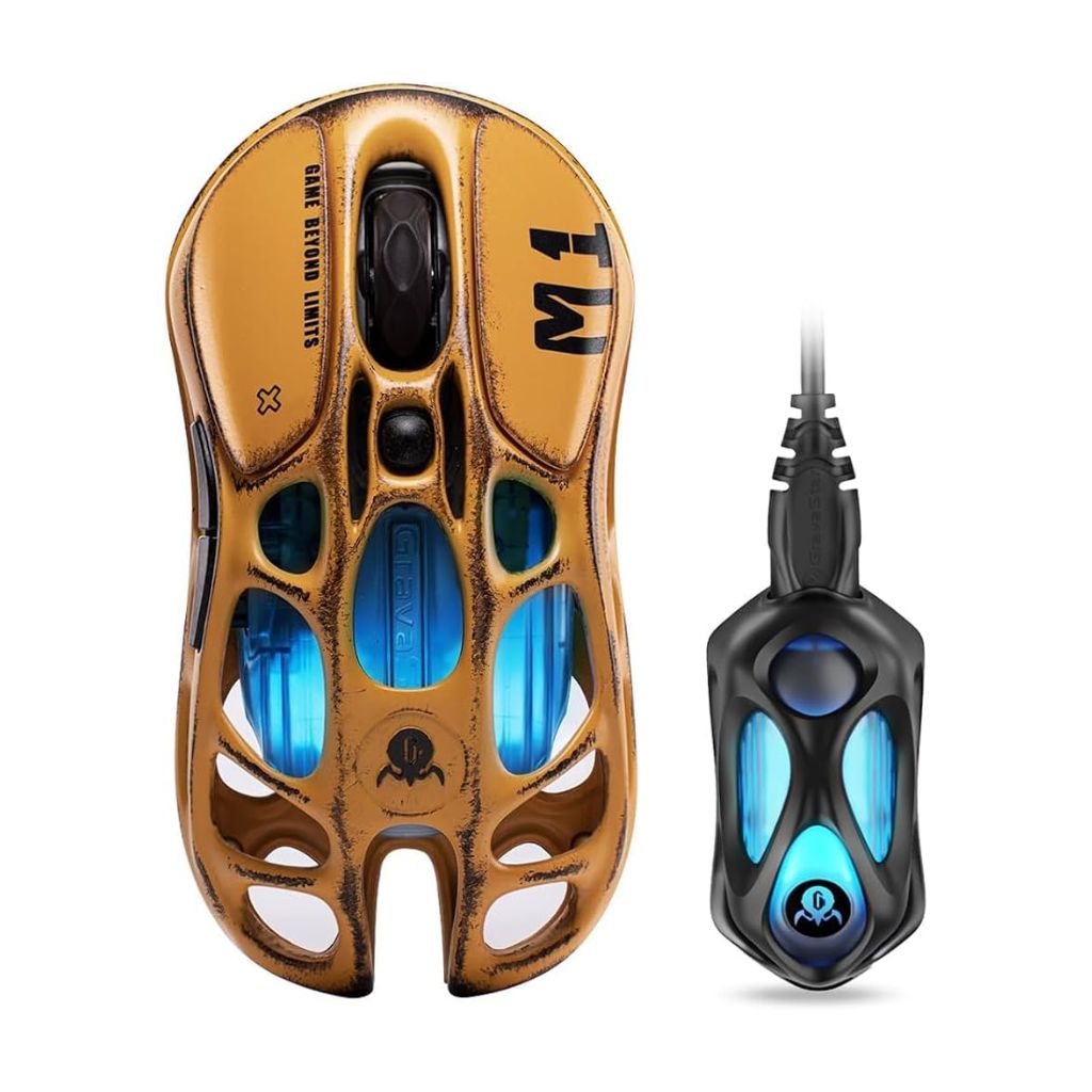 GravaStar Mercury M1 Pro Wireless PRO-YLW Gaming Mouse - Battle Worn Yellow