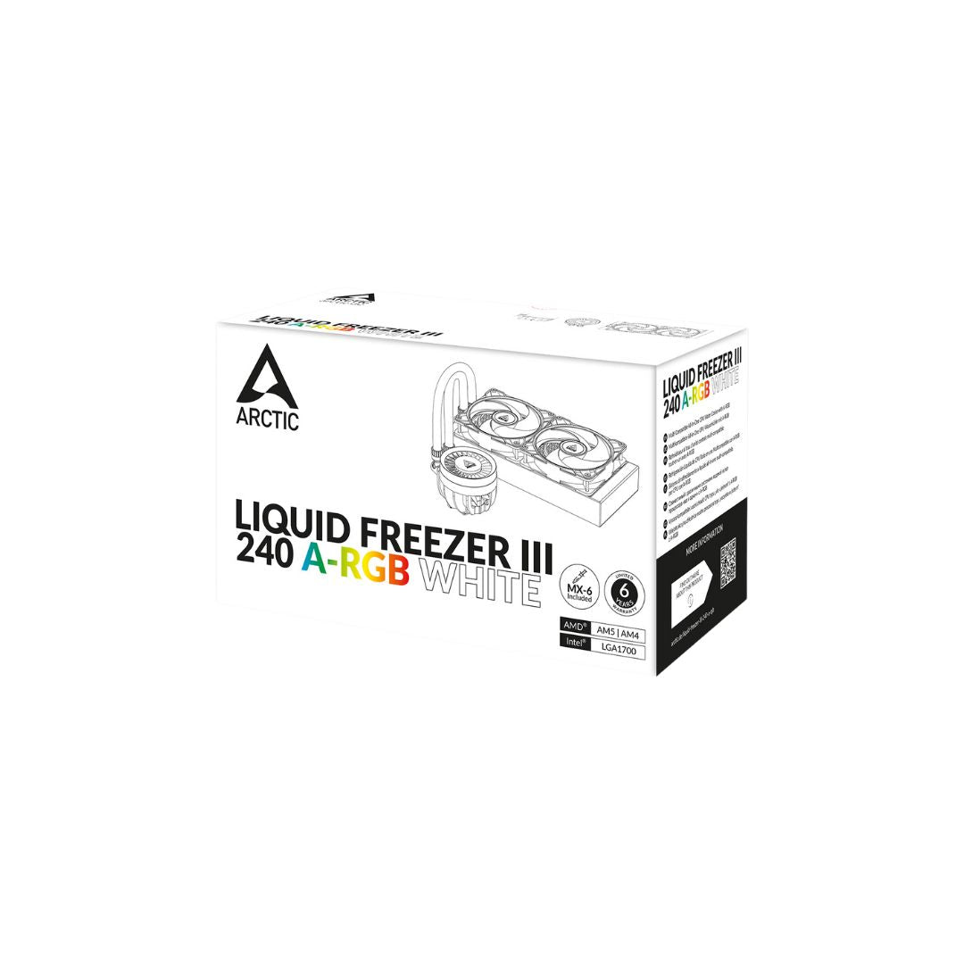 ثلاجة Arctic Liquid Freezer III 240 A-RGB - أبيض