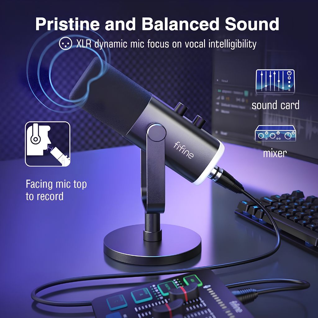 FIFINE TAM8 - USB/XLR Dynamic Microphone