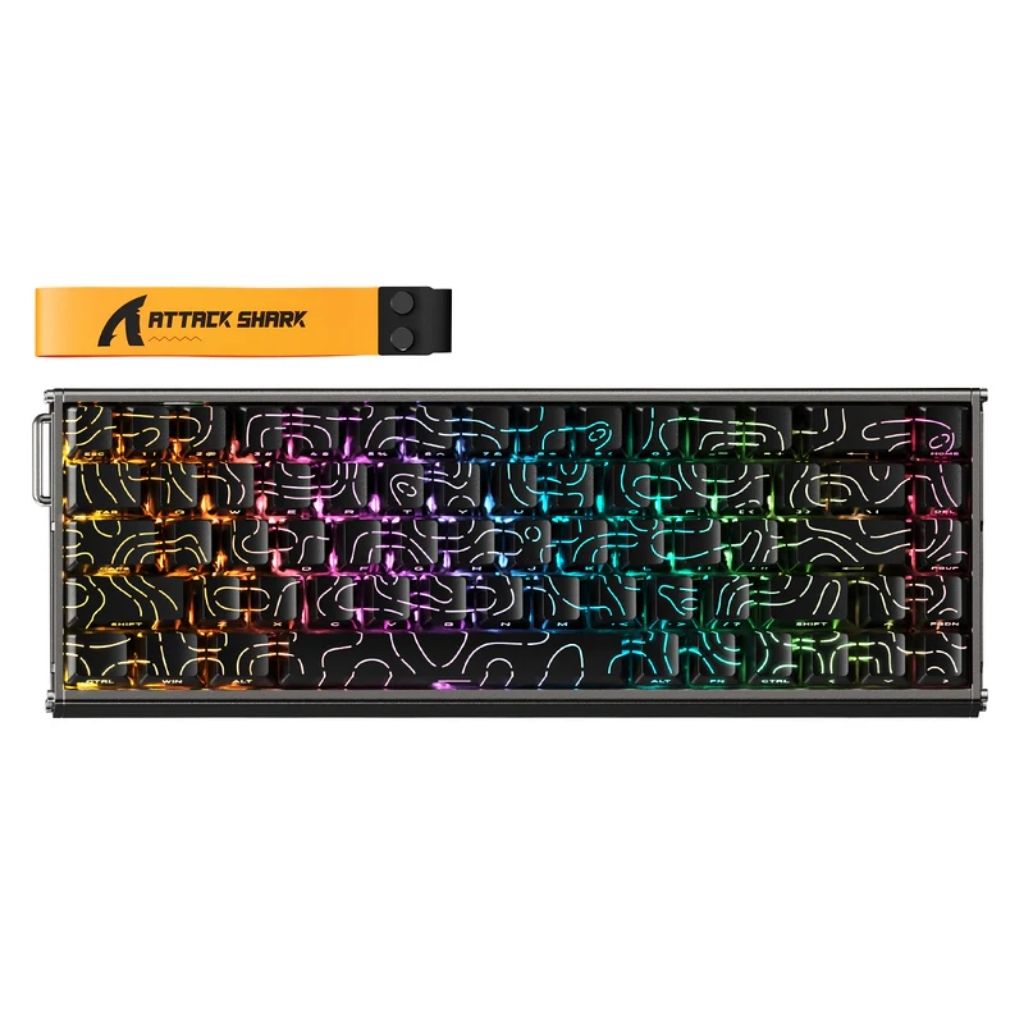 ATTACK SHARK X68 MAX HE Wired Gaming Keyboard - Black Contours