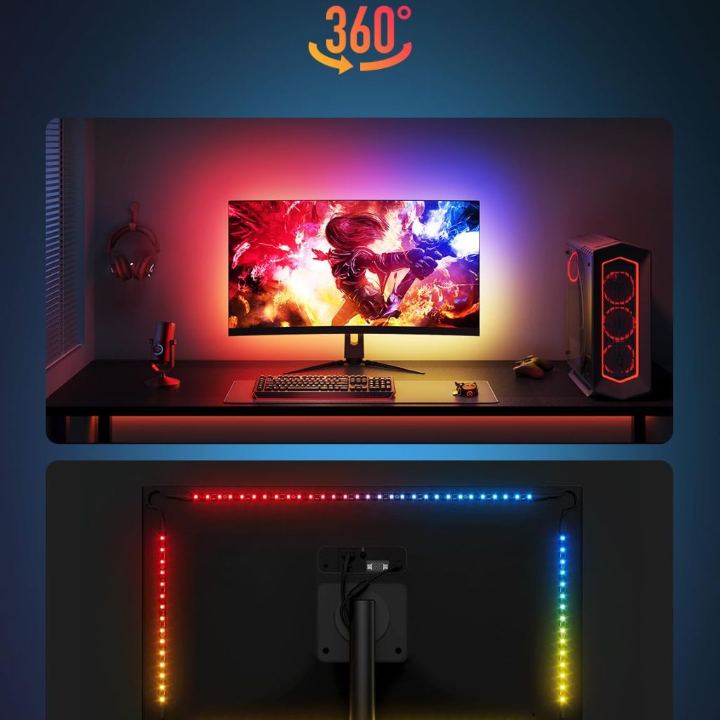 Govee H6609 RGBIC Monitor Backlight 27-34" - Camera Sync
