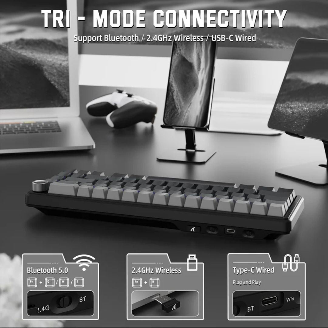 ATTACK SHARK X66 Wireless Mechanical Keyboard - Moonlit Night
