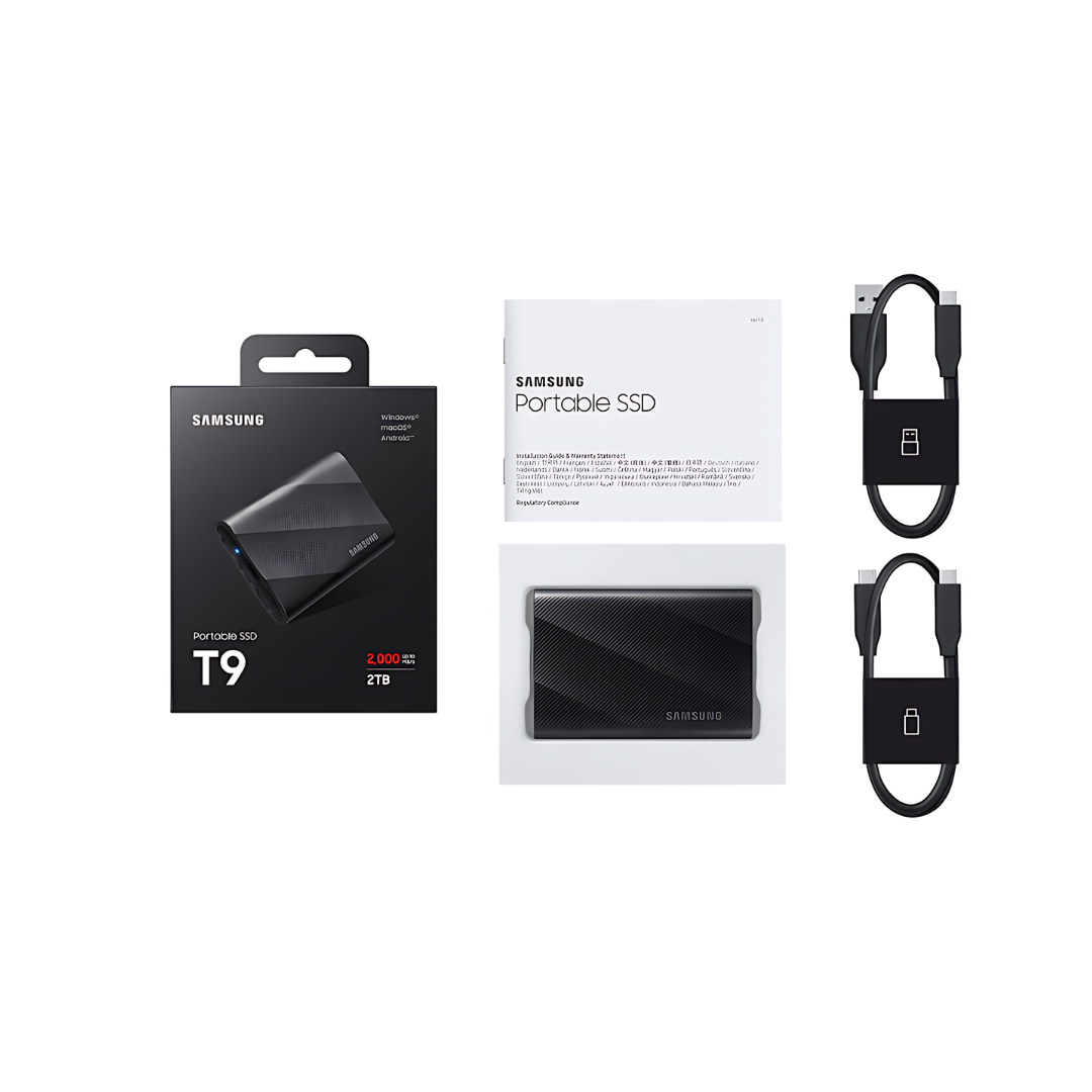 Samsung T9 2TB Portable External SSD, Black