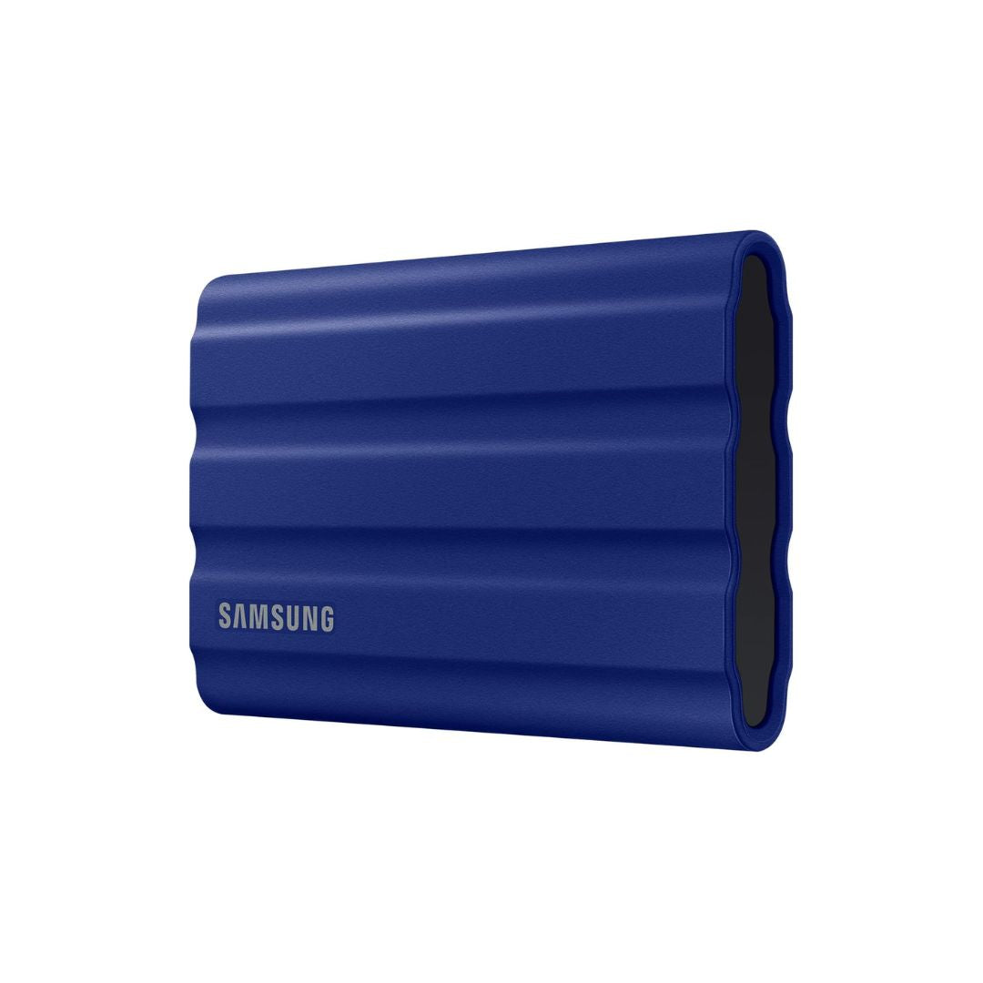 قرص تخزين SSD خارجي محمول Samsung T7 Shield سعة 1 تيرابايت، أزرق