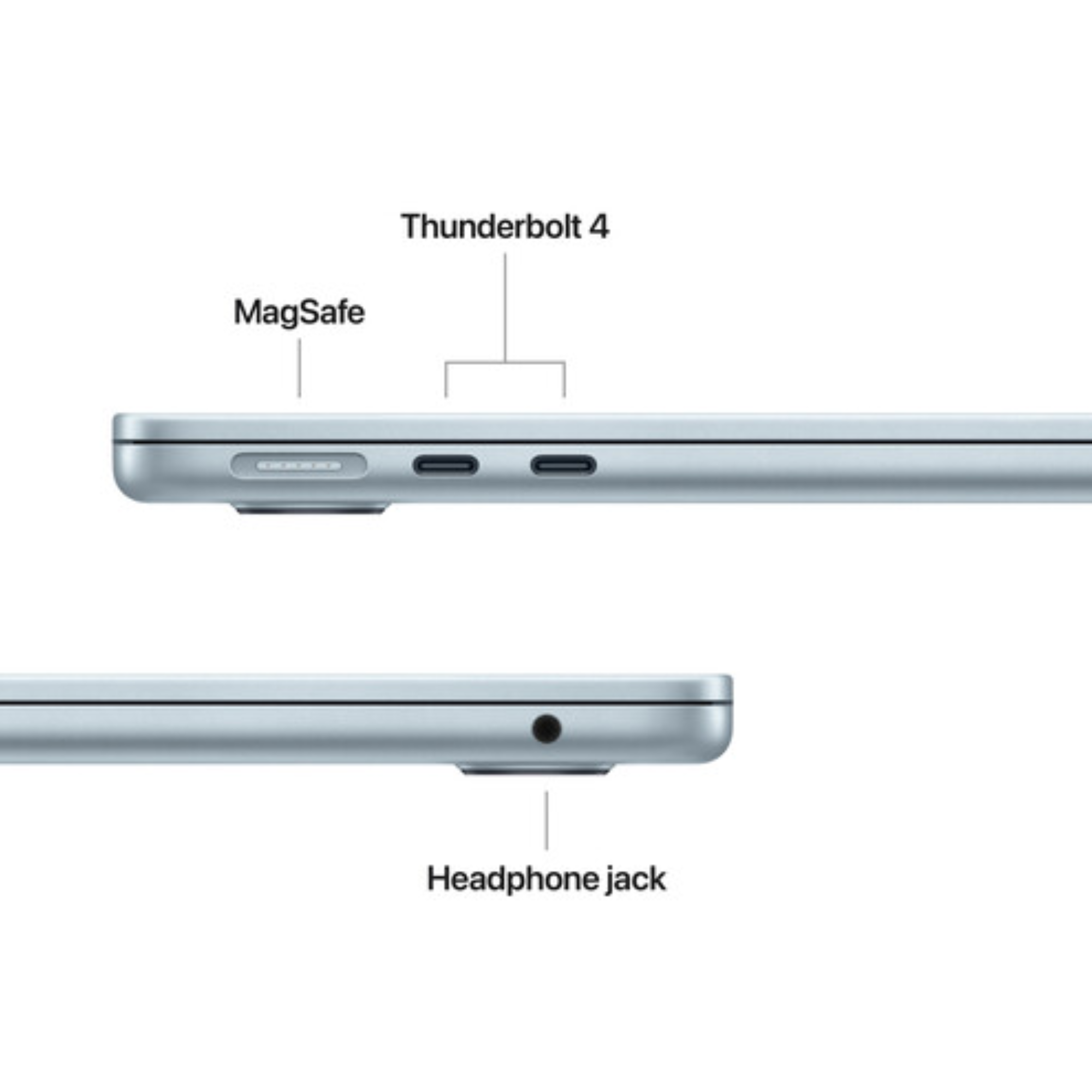 Apple Macbook Air MDHH4AB/A - A3449, شريحة M5 (10 نوى)، معالج رسومي (8 نوى)، 16 جيجابايت رام، 512 جيجابايت SSD، 13.0 (2560 × 1664)، أزرق سماوي