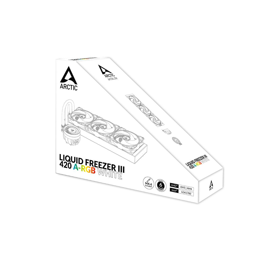 ثلاجة Arctic Liquid Freezer III 420 A-RGB - أبيض