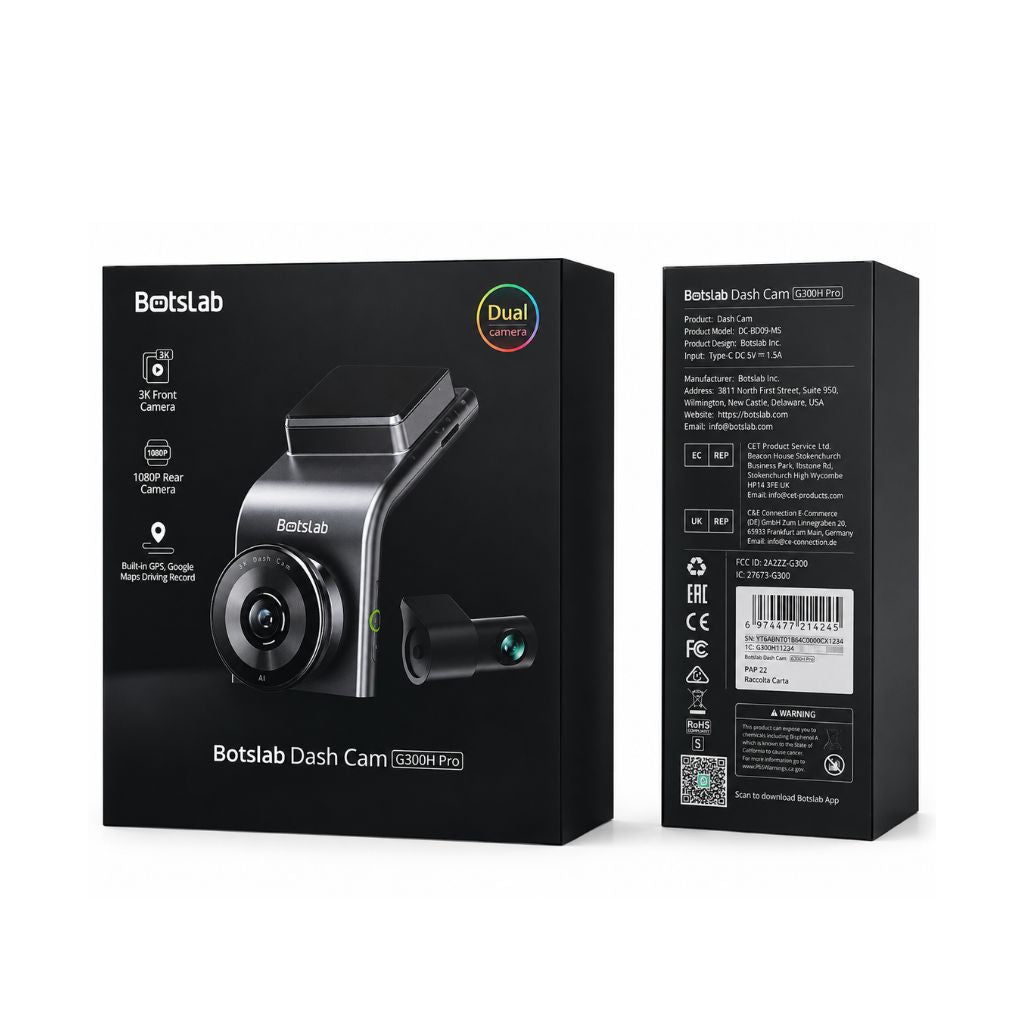 Botslab G300H Pro - 2-Channel Dash Cam