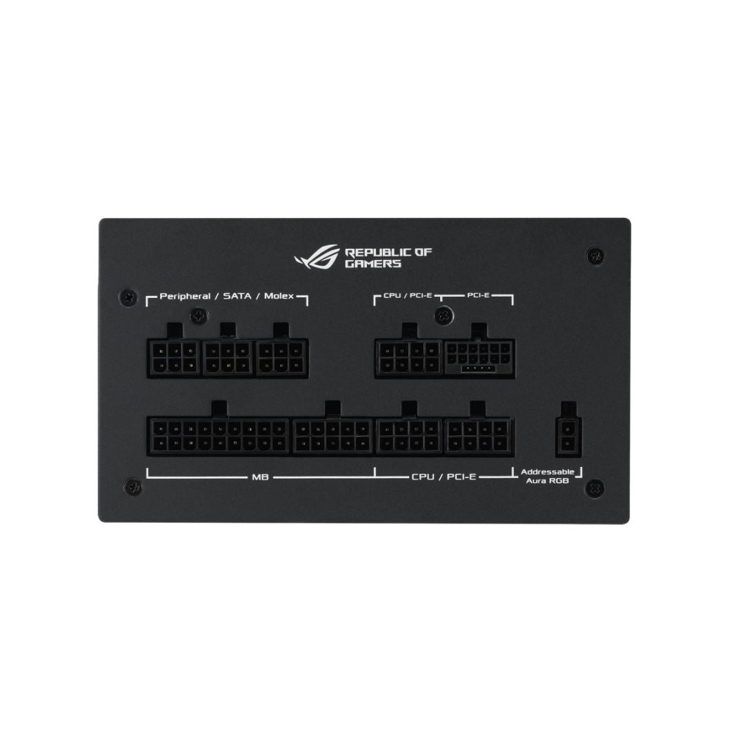 ASUS ROG STRIX GAMING 750W Gold Aura Edition، وحدات كاملة، 80+ Gold، PCIe 5.0، ATX 3.0، أسود