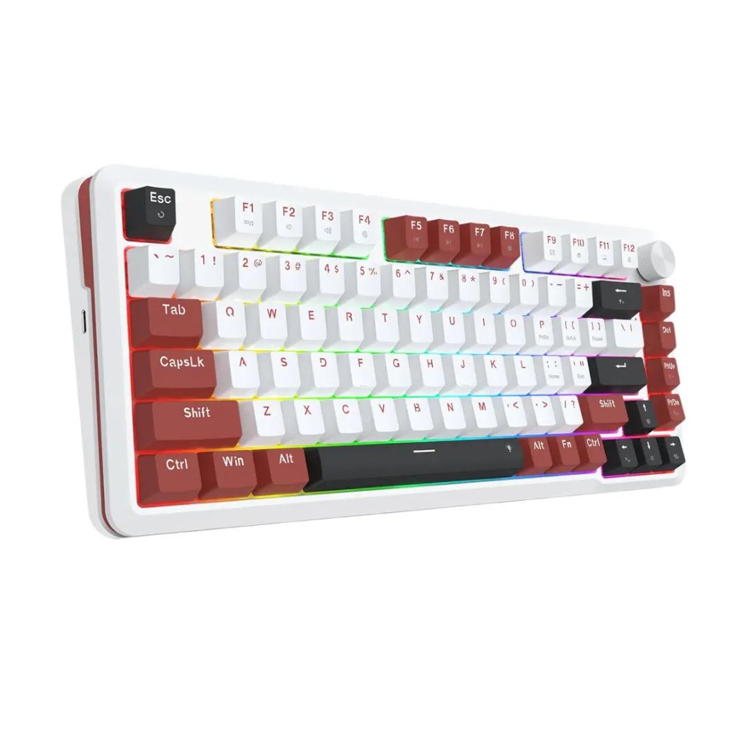 سماعات Redragon K721WRB Stormhunter المغناطيسية السلكية - أبيض أحمر