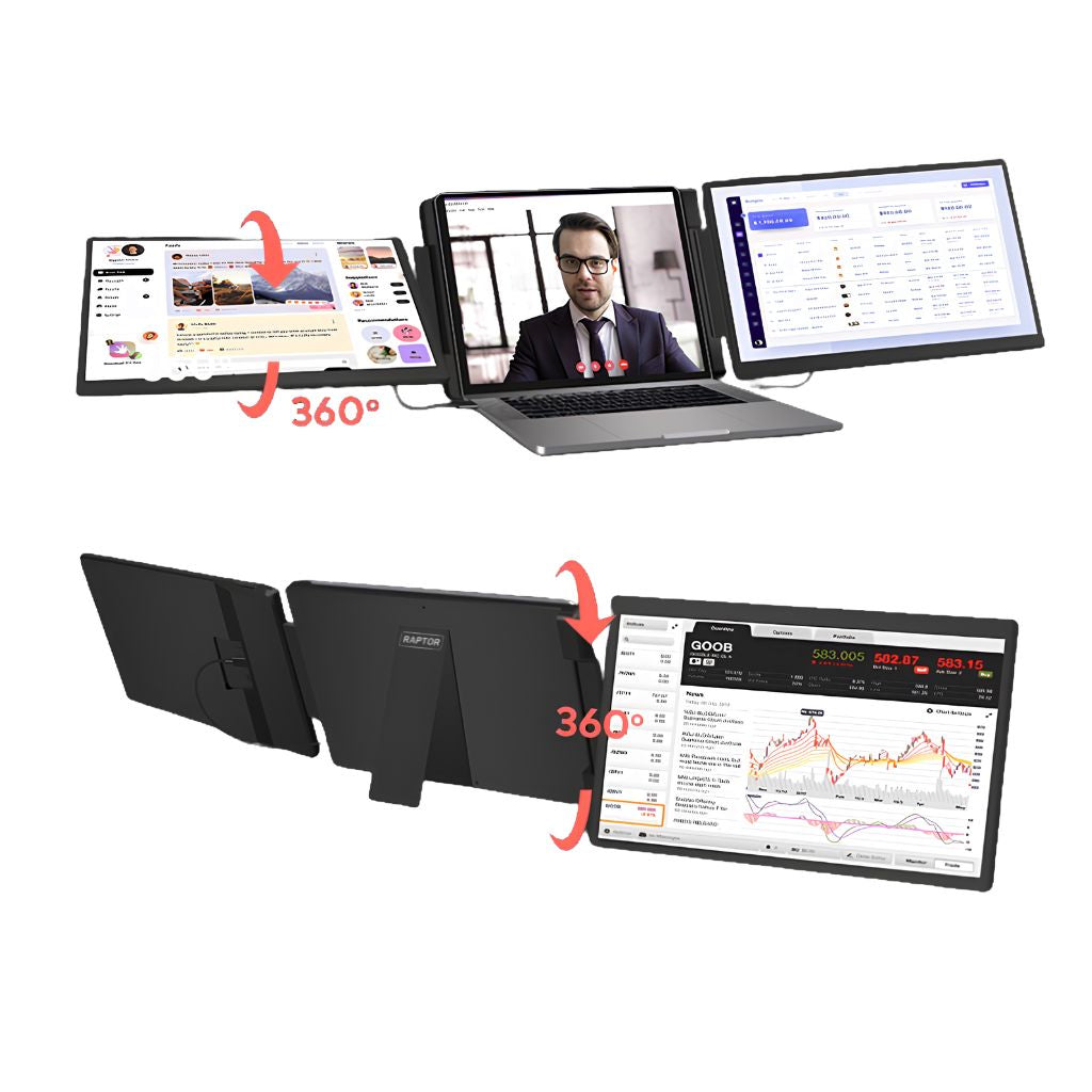 Raptor Dual Laptop Screen Extender 15.6 inch 1080P FHD 60hz IPS