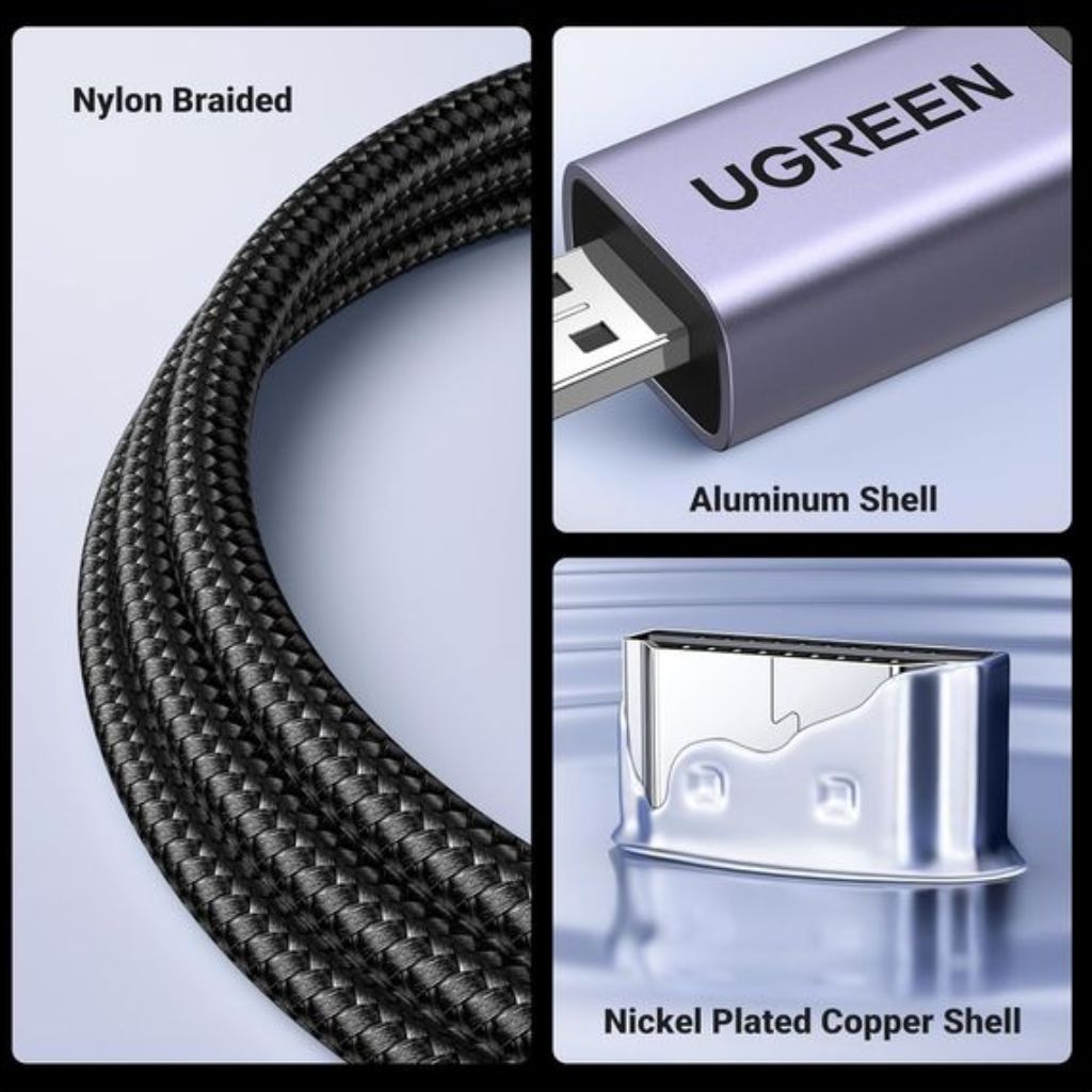 كابل مايكرو HDMI إلى HDMI من يوجرين 8K@60Hz طراز UG-15517 - 2 متر