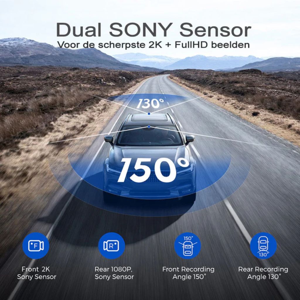 كاميرا داش كام Azdome AR09 بدقة 4K، كاميرا مرآة داش كام بدقة 4K