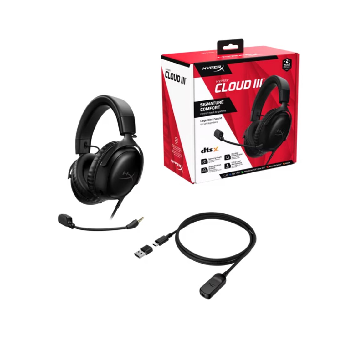 HyperX Cloud III Wired Gaming Headset - Black
