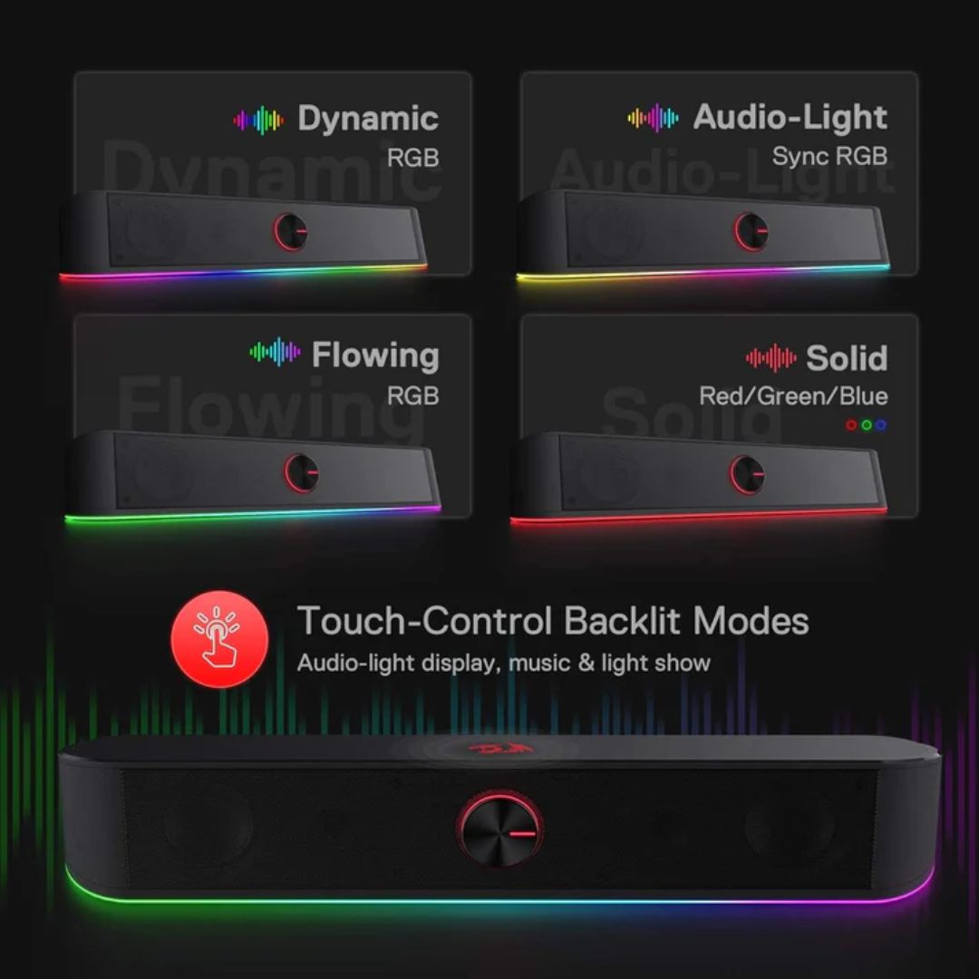 مكبرات صوت Redragon Adiemus GS560 RGB - أسود
