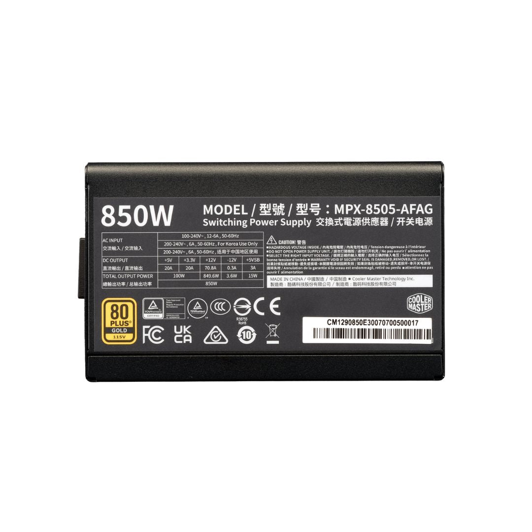 Cooler Master ELITE 850W 80 Gold Full Modular - Black