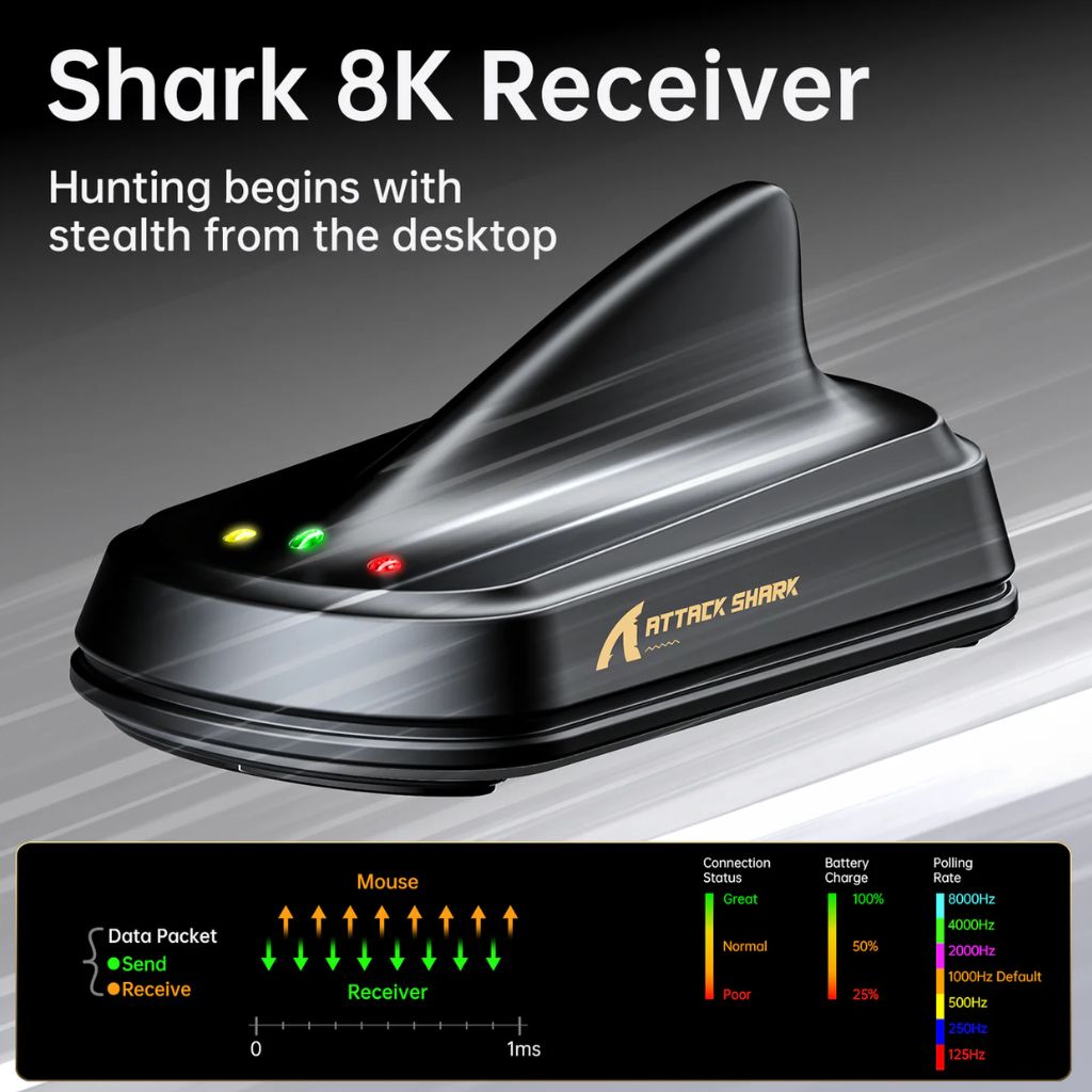 Attack Shark X11 Ultra ブラック Attack Shark X11 Ultra Wireless Gaming Mouse | 26000 DPI Black in Iraq