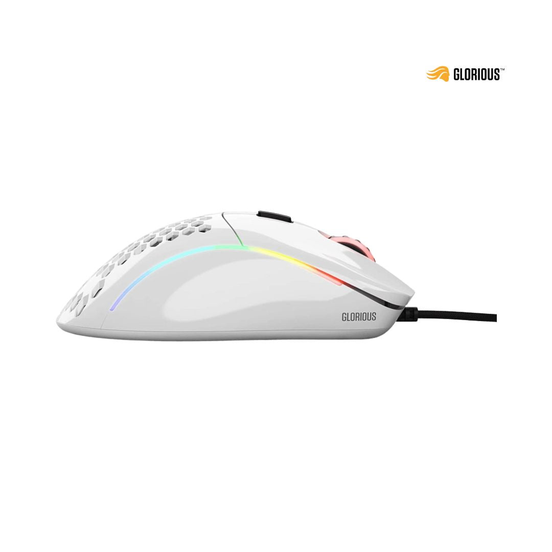 Glorious Gaming Model D Wired Gaming Mouse - Glossy White