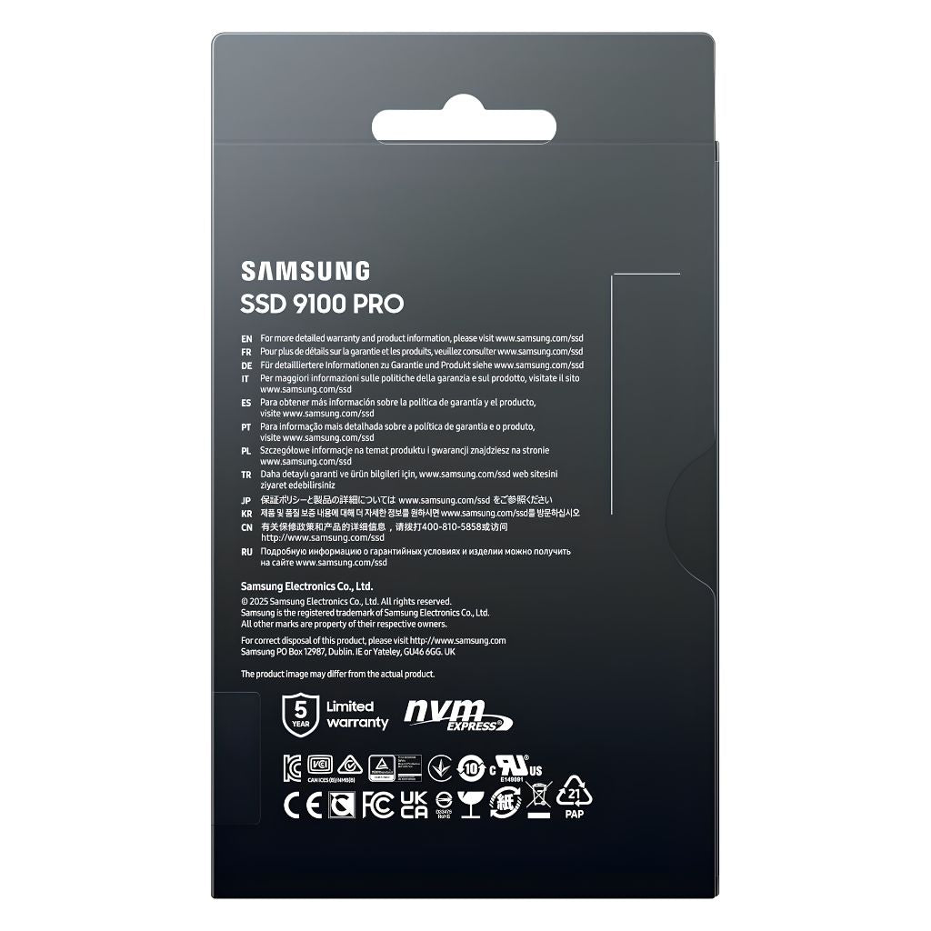 سامسونج 9100 برو 2 تيرابايت PCIe 5.0 NVMe™ M.2 SSD