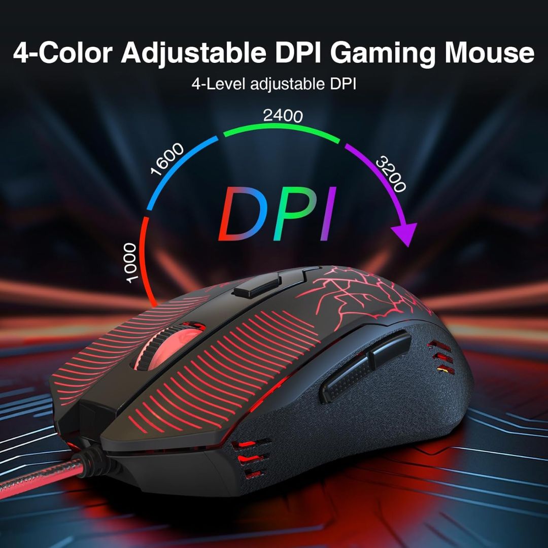 Redragon S107-BA Gaming Keyboard & Mice Combo Wired - Black
