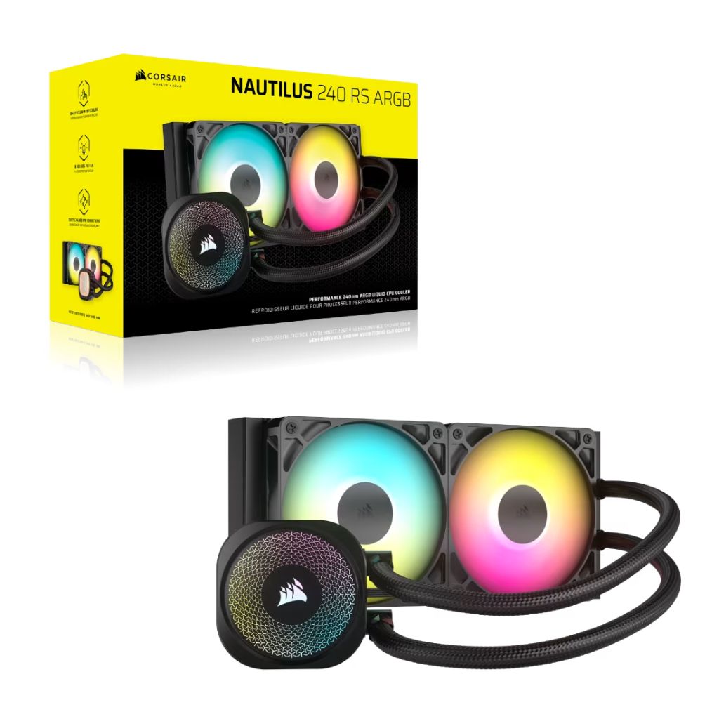 Corsair NAUTILUS 240 RS ARGB Liquid CPU Cooler - Black