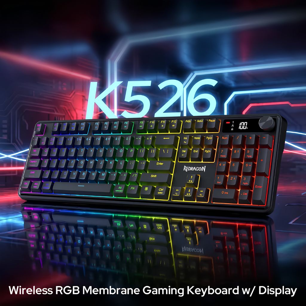 Redragon VOLCANO K526-WL Wireless Gaming Keyboard - Black
