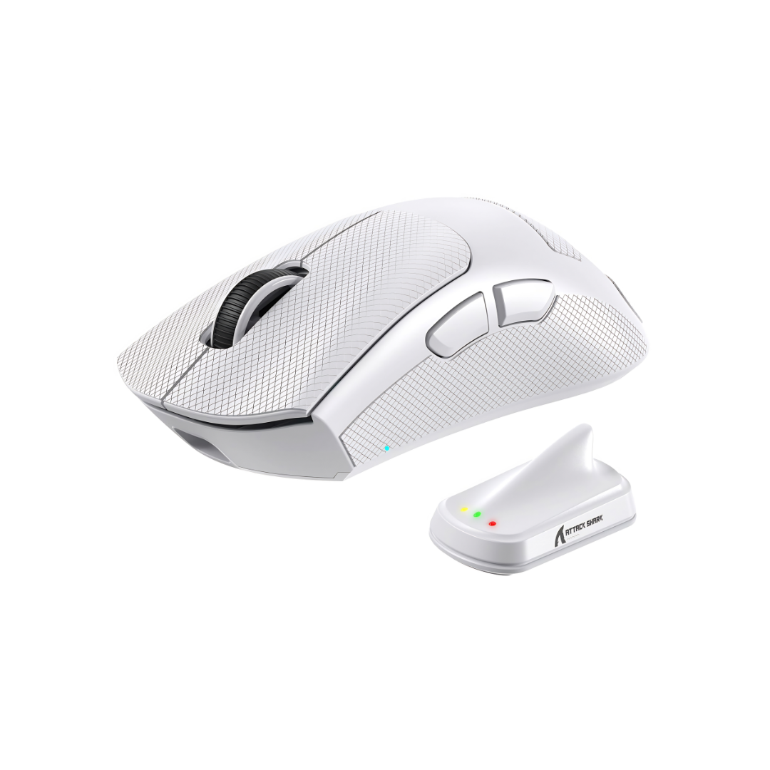 Attack Shark V8 - Wireless Gaming Mouse, White