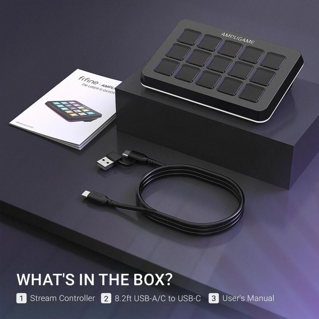FIFINE AmpliGame D6 - RGB Stream Controller Deck