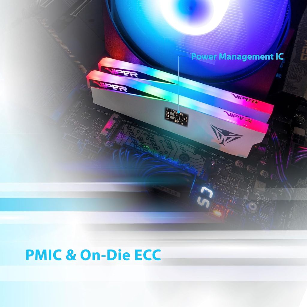 Viper Elite 5 DDR5 RAM 32GB (2x16GB) 6000MHz RGB CL30 - White