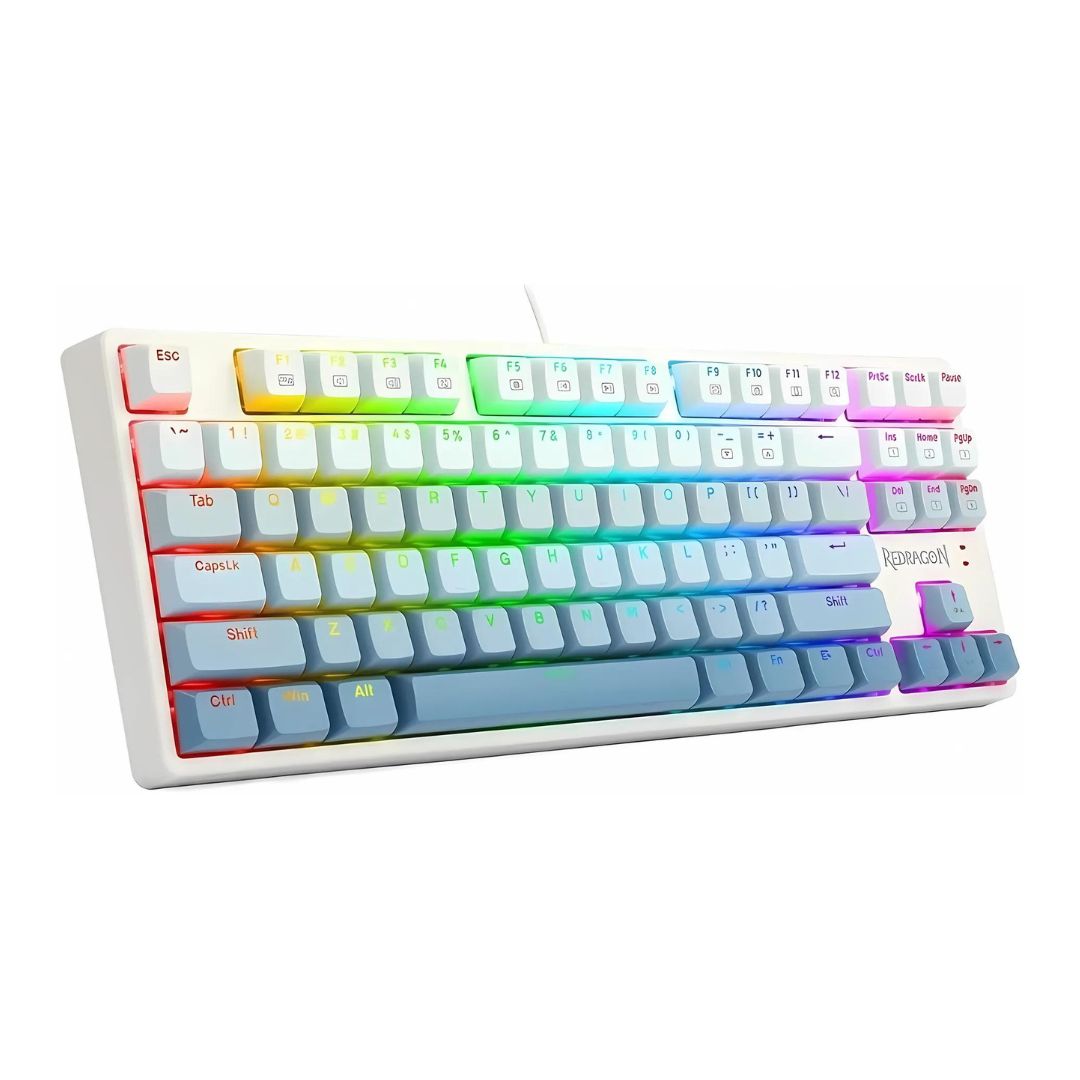 لوحة مفاتيح الألعاب الميكانيكية REDRAGON K645W سلكية RGB CASS USB، مفتاح أزرق