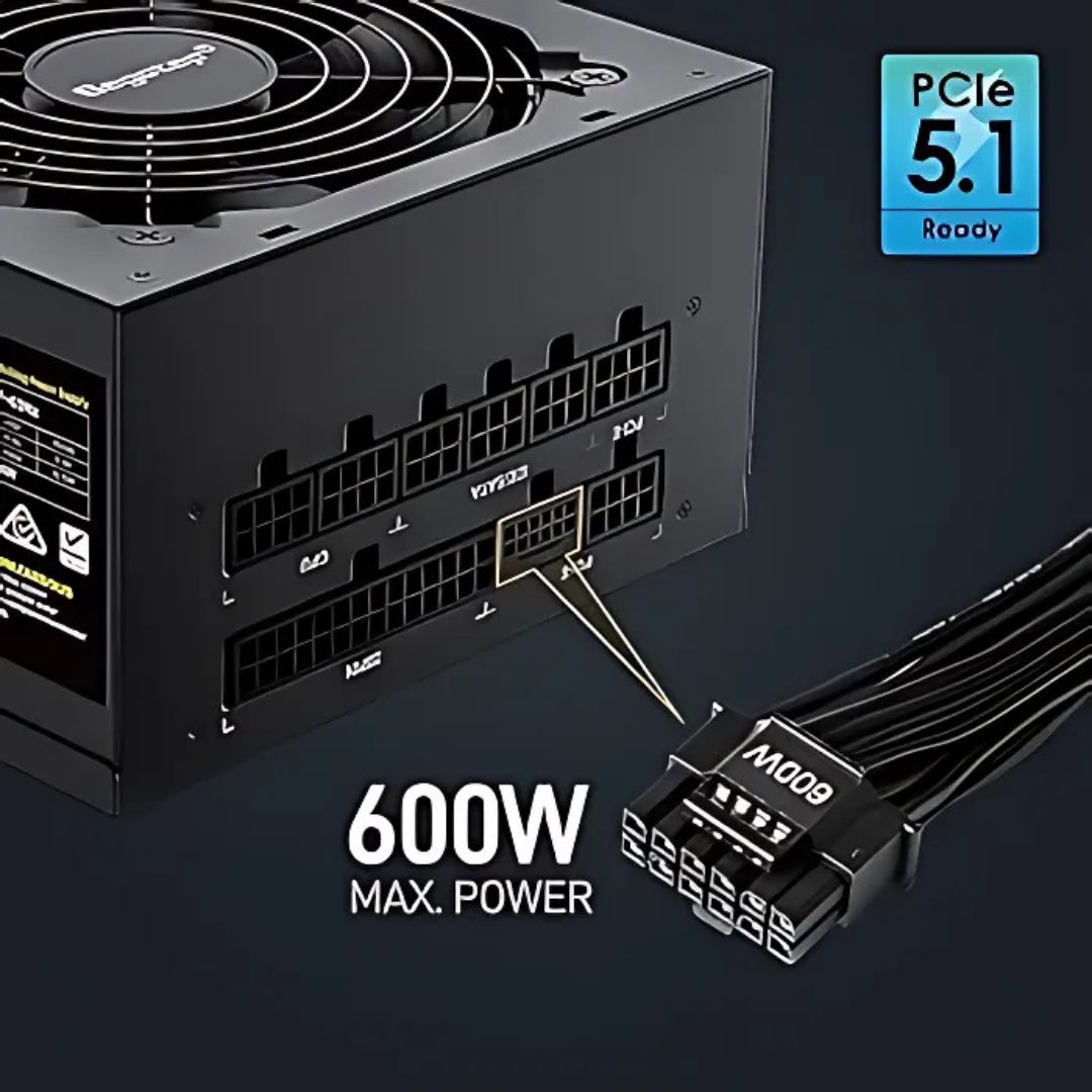 Segotep GM750 750W Gold 80+ Full Modular, PCIe 5.1 & ATX 3.1 - Black
