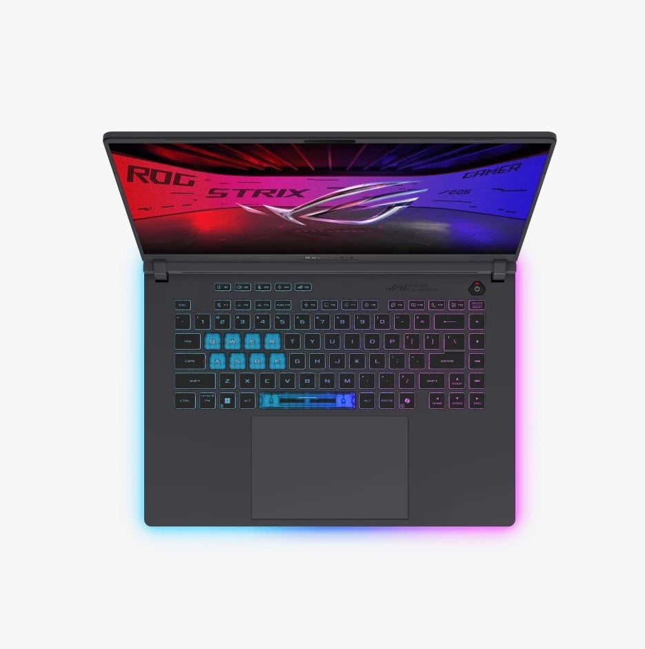 ASUS ROG Strix G16 G615LW-S5157, معالج Intel Core Ultra 9-275HX, ذاكرة وصول عشوائي 16 جيجابايت, قرص صلب 1 تيرابايت من نوع SSD, بطاقة رسومات NVIDIA Geforce RTX 5080 بحجم 16 جيجابايت, شاشة 16.0 بوصة WQXGA 240 هرتز, لون أخضر فولت