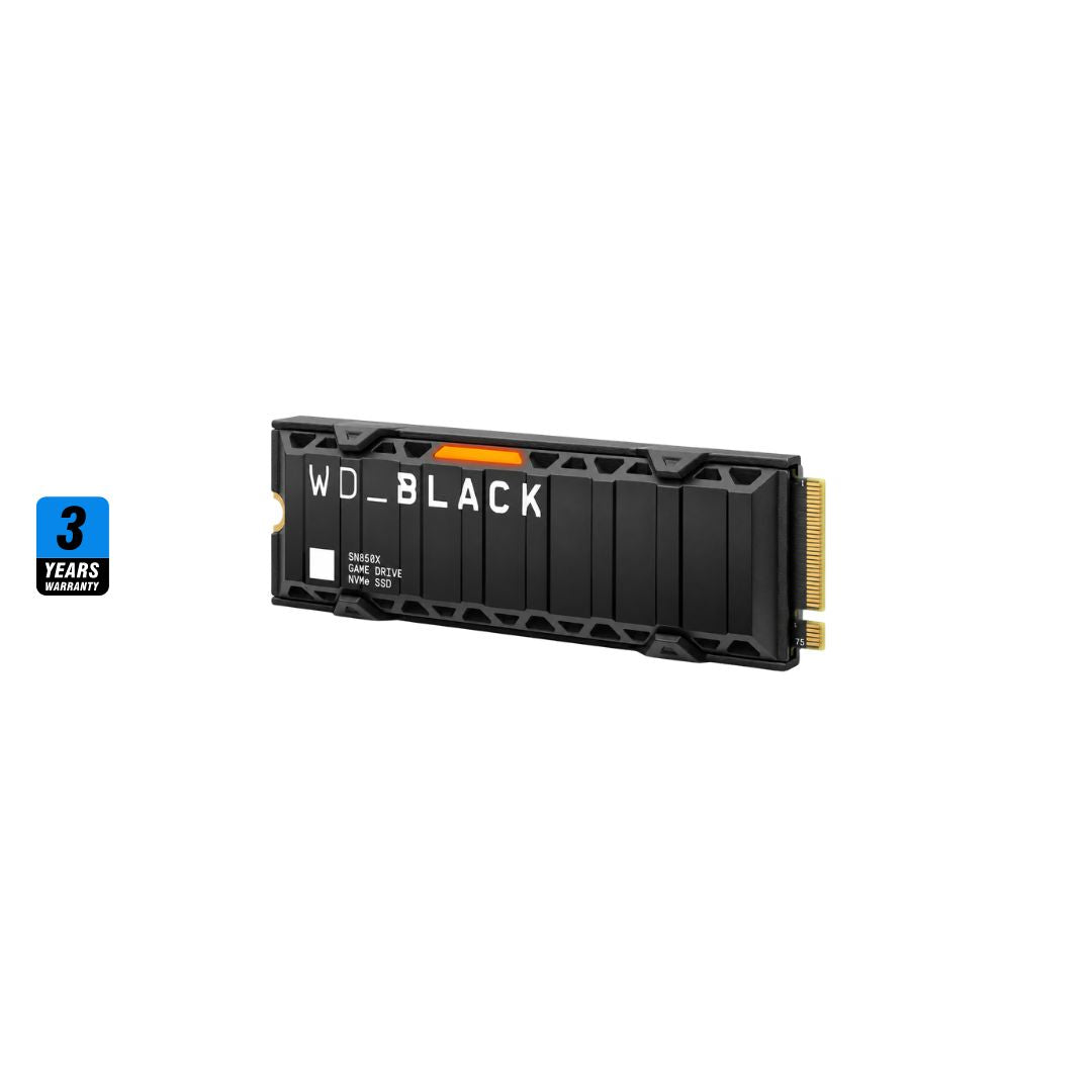 WD BLACK SN850X 1 تيرابايت مع مشتت حراري، 7300 ميجابايت/ثانية M.2 NVME، PCIe 4.0