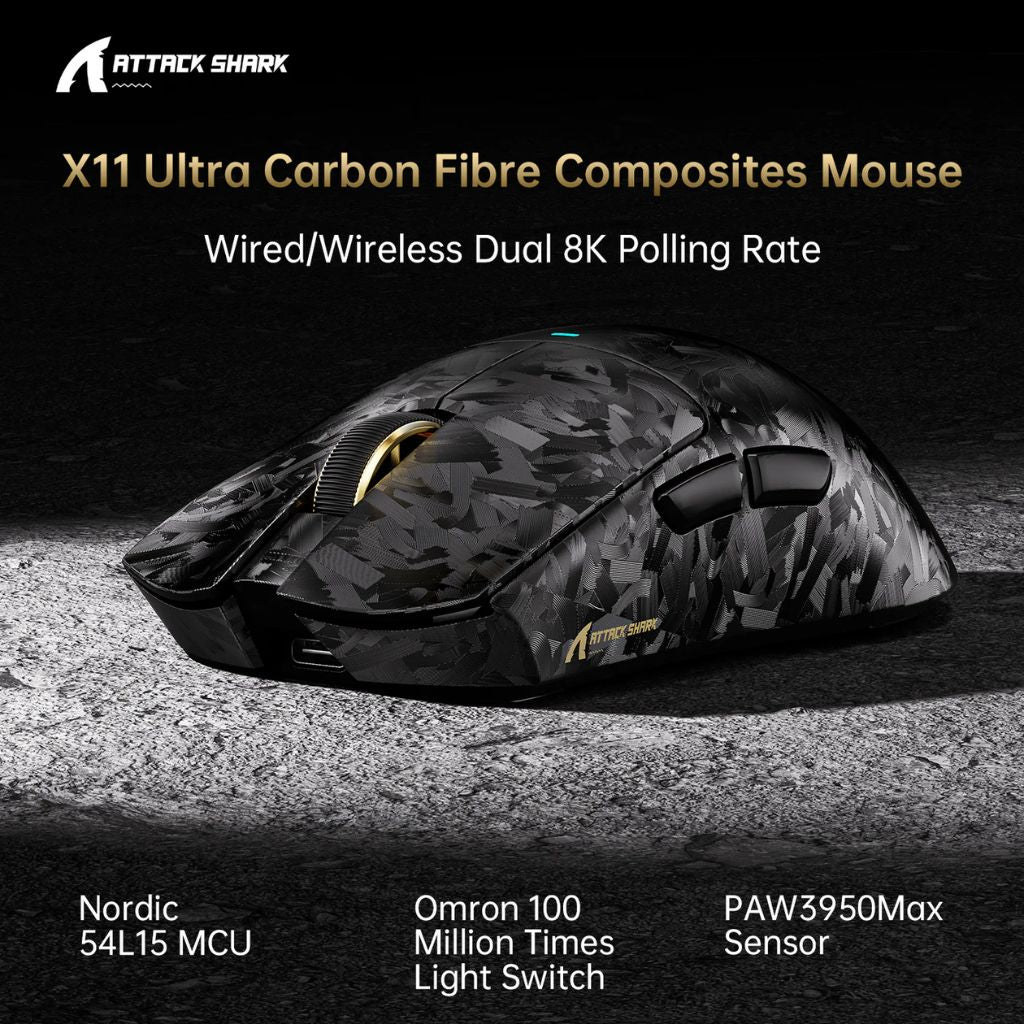 Attack Shark X11 Ultra Wireless - Black