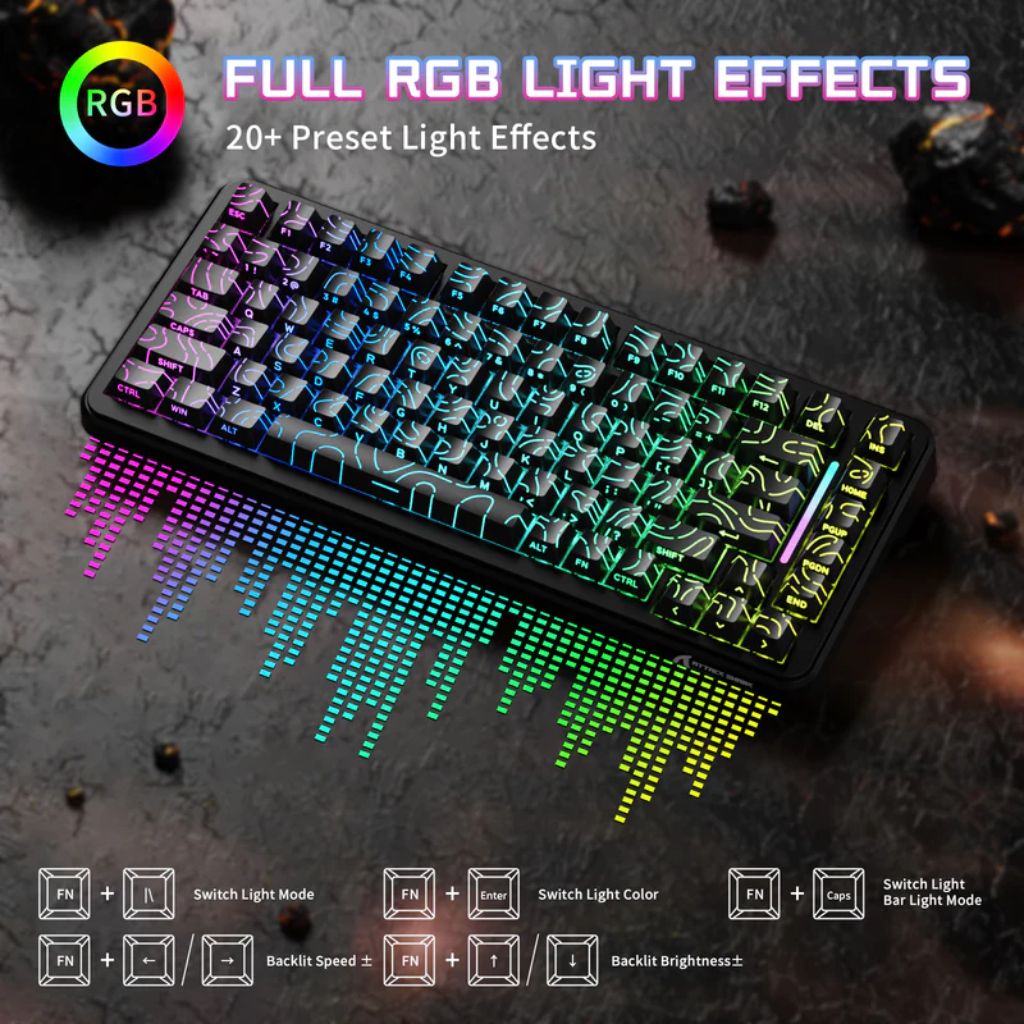ATTACK SHARK X82 PRO HE Wireless Gaming Keyboard - Black