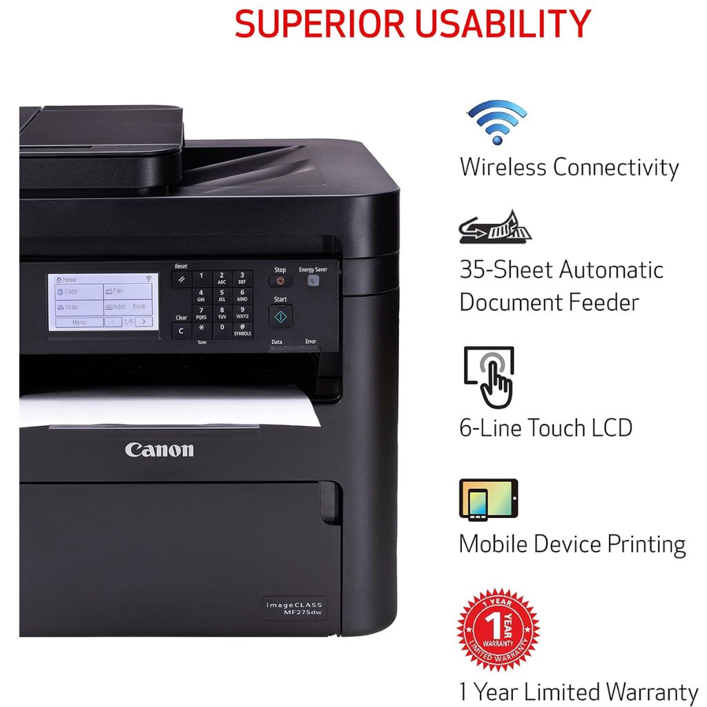Canon imageCLASS MF275dw - Mono Laser 4-in-1 Printer