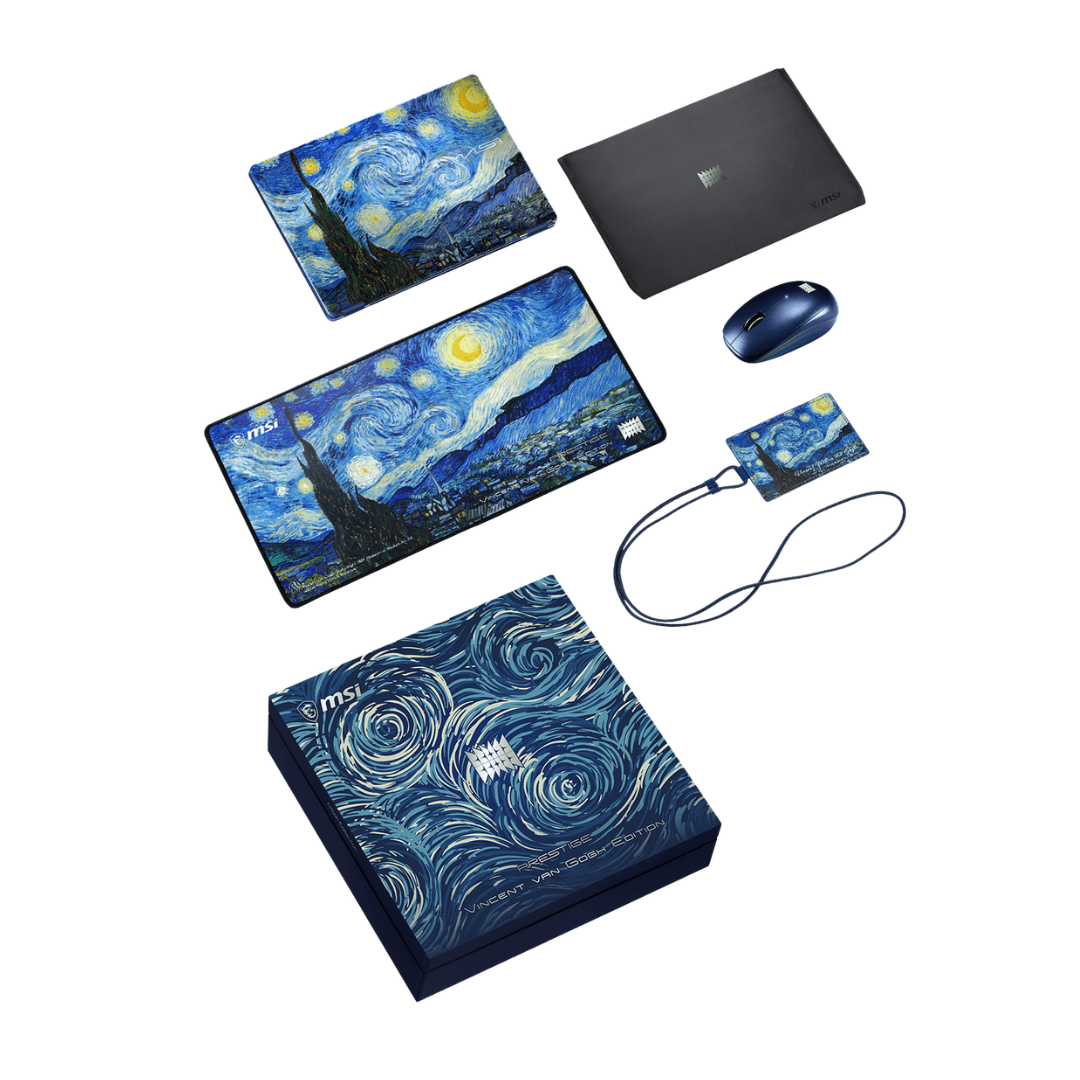 MSI Prestige 14 Flip AI+ Vincent van Gogh Edition, Intel Core Ultra X9-378H, RAM 32GB, SSD 1TB, Intel Arc Graphics, 14 FHD+ OLED 60Hz Touchscreen, Starry Night
