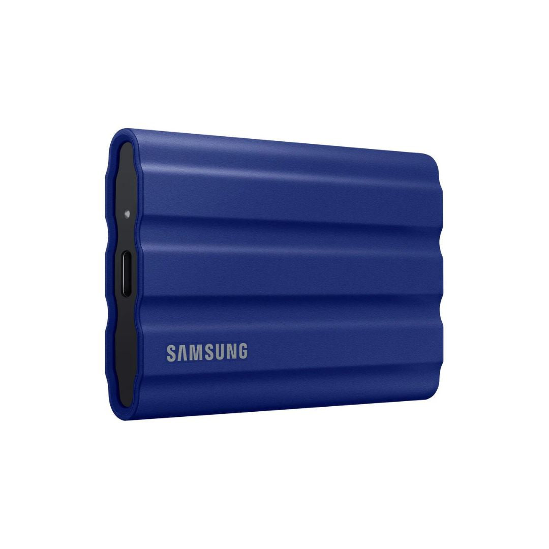 قرص تخزين SSD خارجي محمول Samsung T7 Shield سعة 1 تيرابايت، أزرق