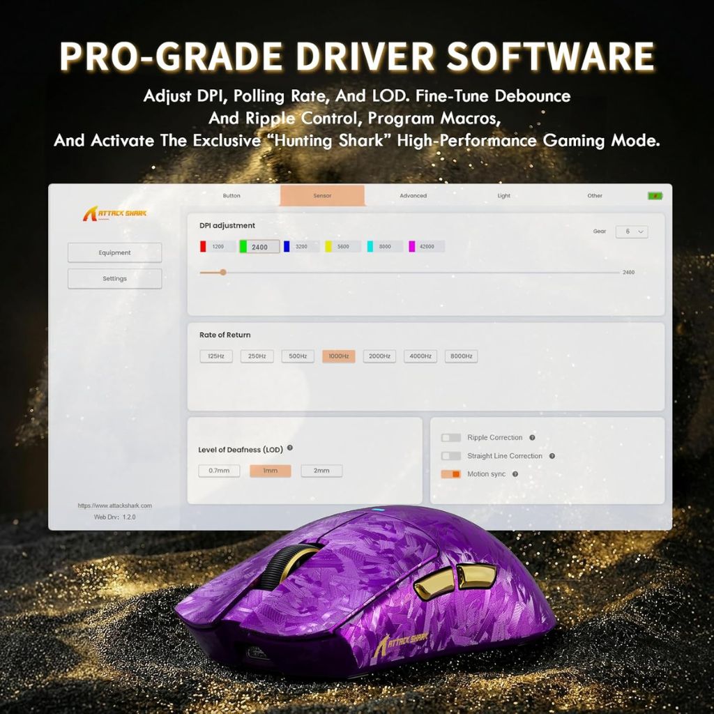 Attack Shark X11 Ultra Wireless - Purple