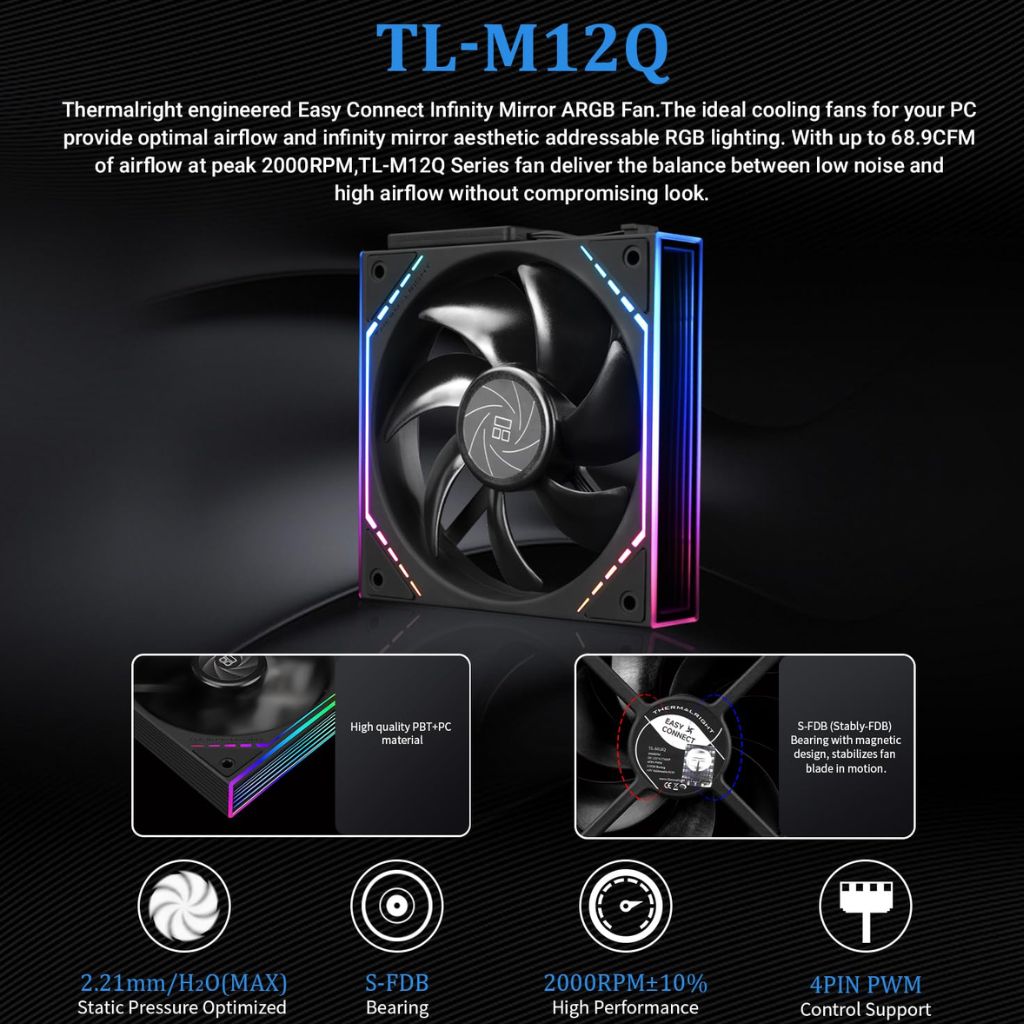 Thermalright Peerless Vision 360 ARGB CPU Cooler - Black
