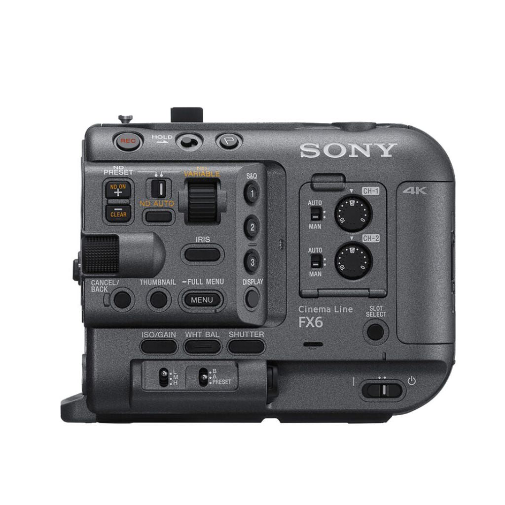Sony FX6 Full-Frame Cinema Camera (Body Only) – 4K 120p, Dual Base ISO, Electronic Variable ND