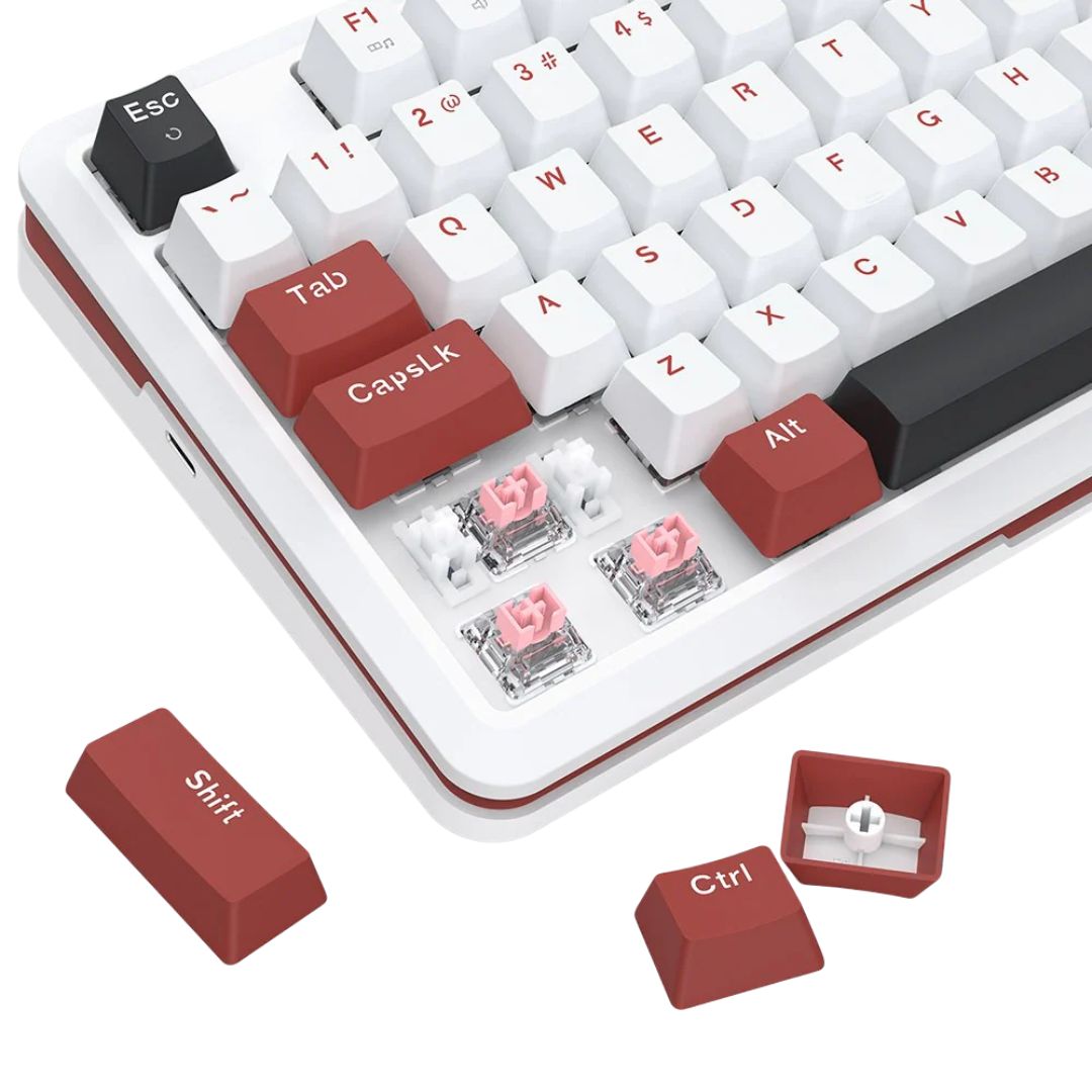 سماعات Redragon K721WRB Stormhunter المغناطيسية السلكية - أبيض أحمر
