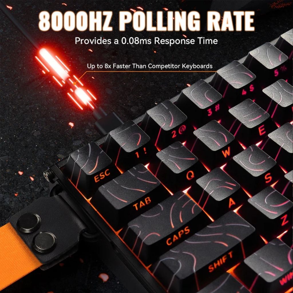 ATTACK SHARK X68 MAX HE Wired Gaming Keyboard - Black Contours