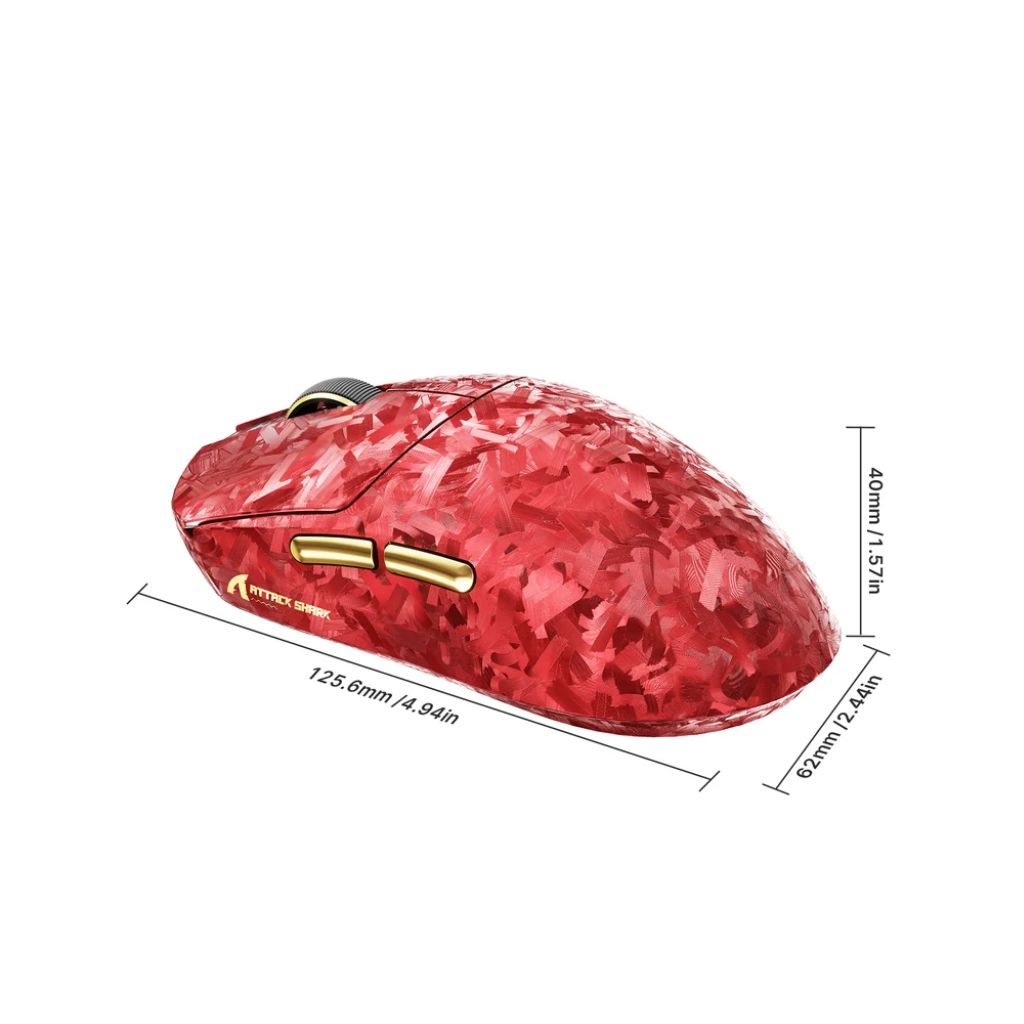 Attack Shark RS3 Ultra Wireless Gaming Mouse - Red