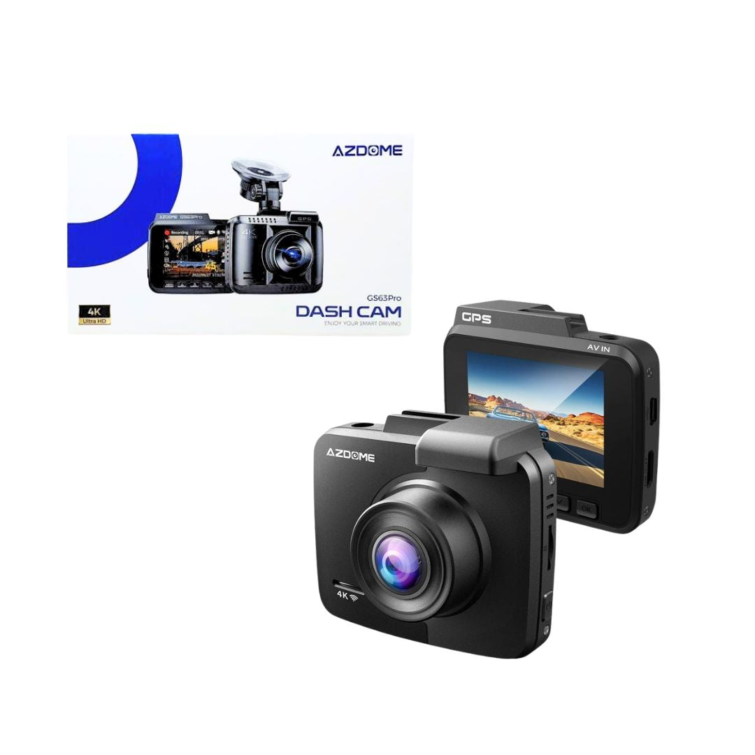 AZDOME GS63H Pro كاميرا داش كام للرؤية الليلية بالألوان الكاملة بدون إضاءة بدقة 4K - أسود