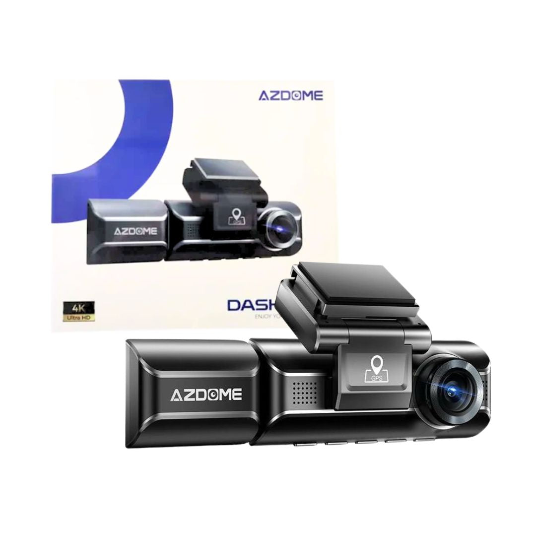 كاميرا داش كام AZDOME M550 Max بدقة 4K بثلاث قنوات - أسود