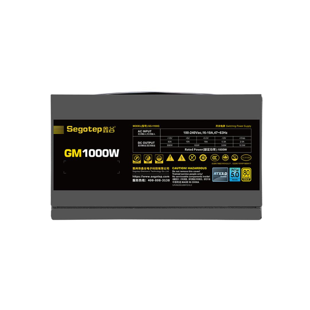 Segotep GM1000W 80+ Gold PSU | Full Modular, PCIe 5.1 & ATX 3.1 in